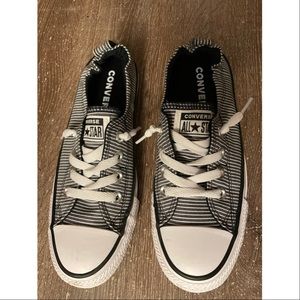 Black & White stripped Converse